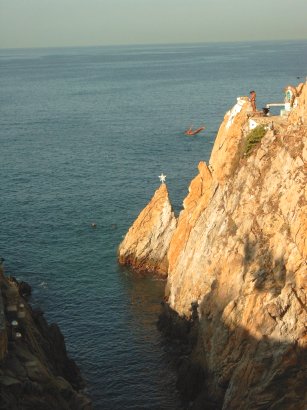Cliff divers in Acapulco.