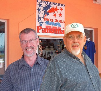 Steve Schalchlin, Jim Brochu in Panama.