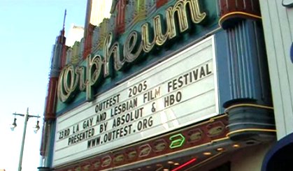 OutFest Orpheum Theatre marquee