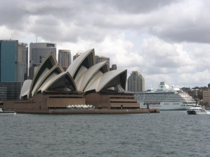 Sydney Harbor featuring the Sydney Opera House.